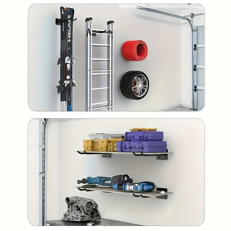 ToolRack - Organizador de Ferramentas de Jardim em Metal Pesado com Ganchos para Garagem