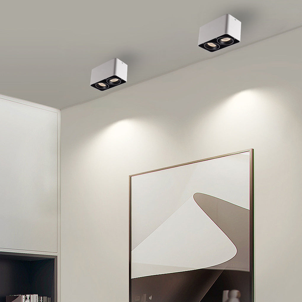FlexiSquare - Lampada da soffitto a LED dimmerabile con testa quadrata regolabile