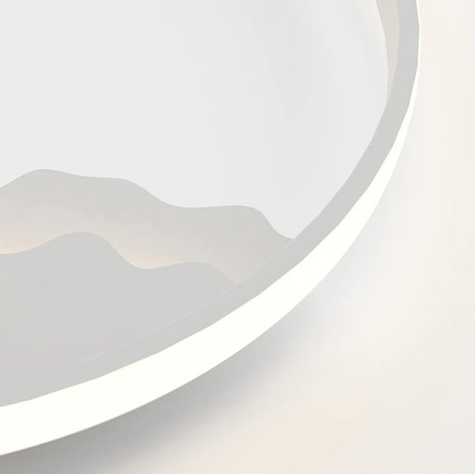 Lâmpada de parede oval LED minimalista moderna com ondulação refinada