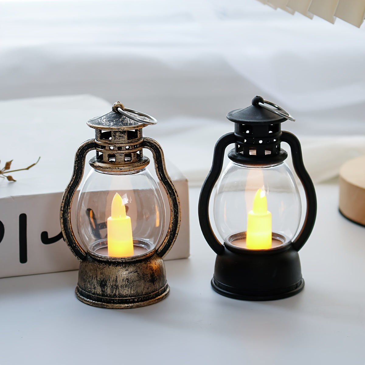 VintageGlow - Charming LED Battery-Powered Christmas Lantern