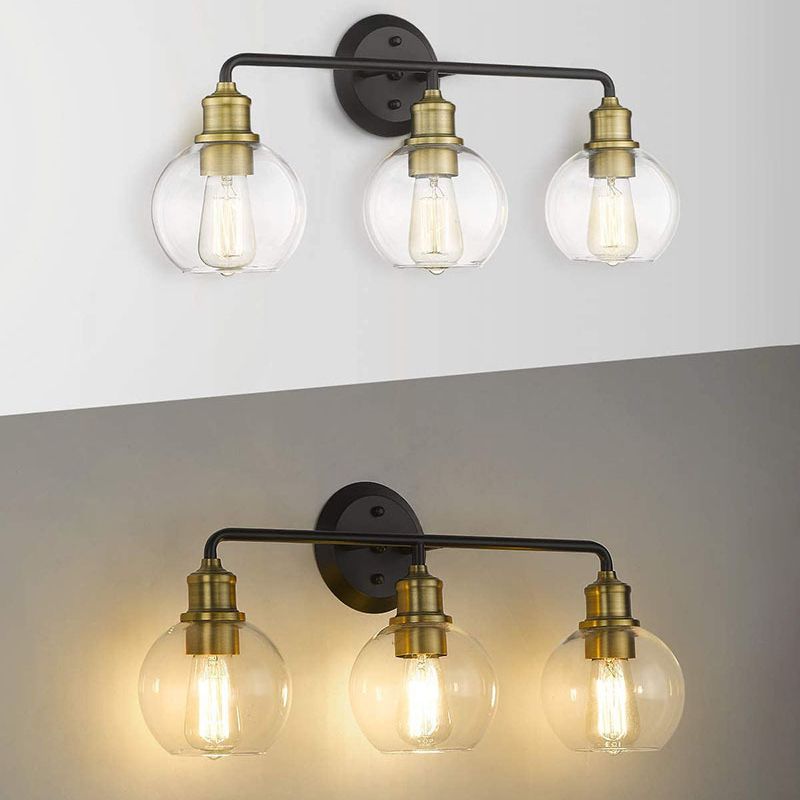Emma - Candeeiro de Parede Interior LED Elegante Preto Vidro Cozinha/Sala de Estar