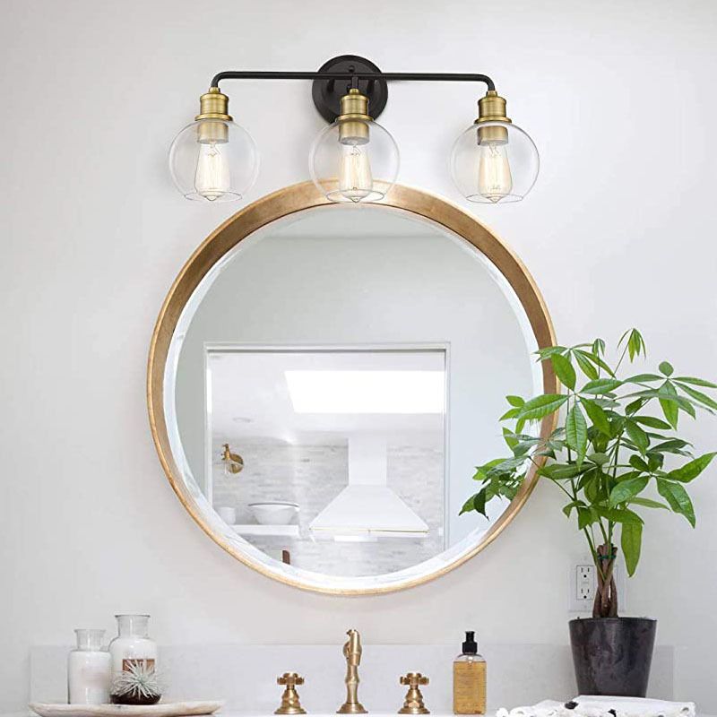 Emma - Candeeiro de Parede Interior LED Elegante Preto Vidro Cozinha/Sala de Estar