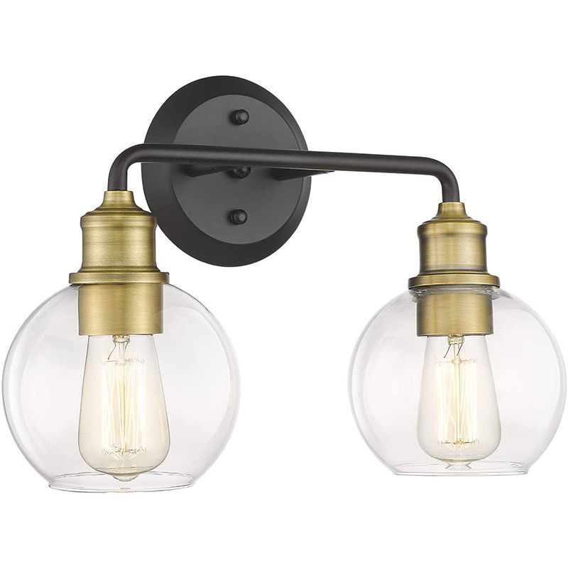 Emma - Candeeiro de Parede Interior LED Elegante Preto Vidro Cozinha/Sala de Estar