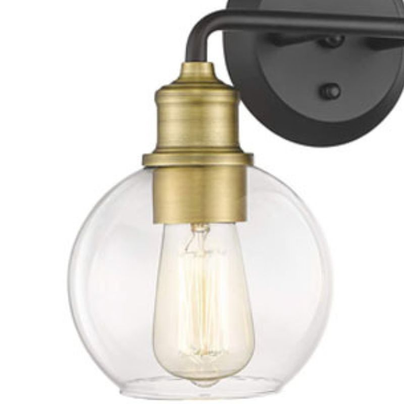 Emma - Candeeiro de Parede Interior LED Elegante Preto Vidro Cozinha/Sala de Estar