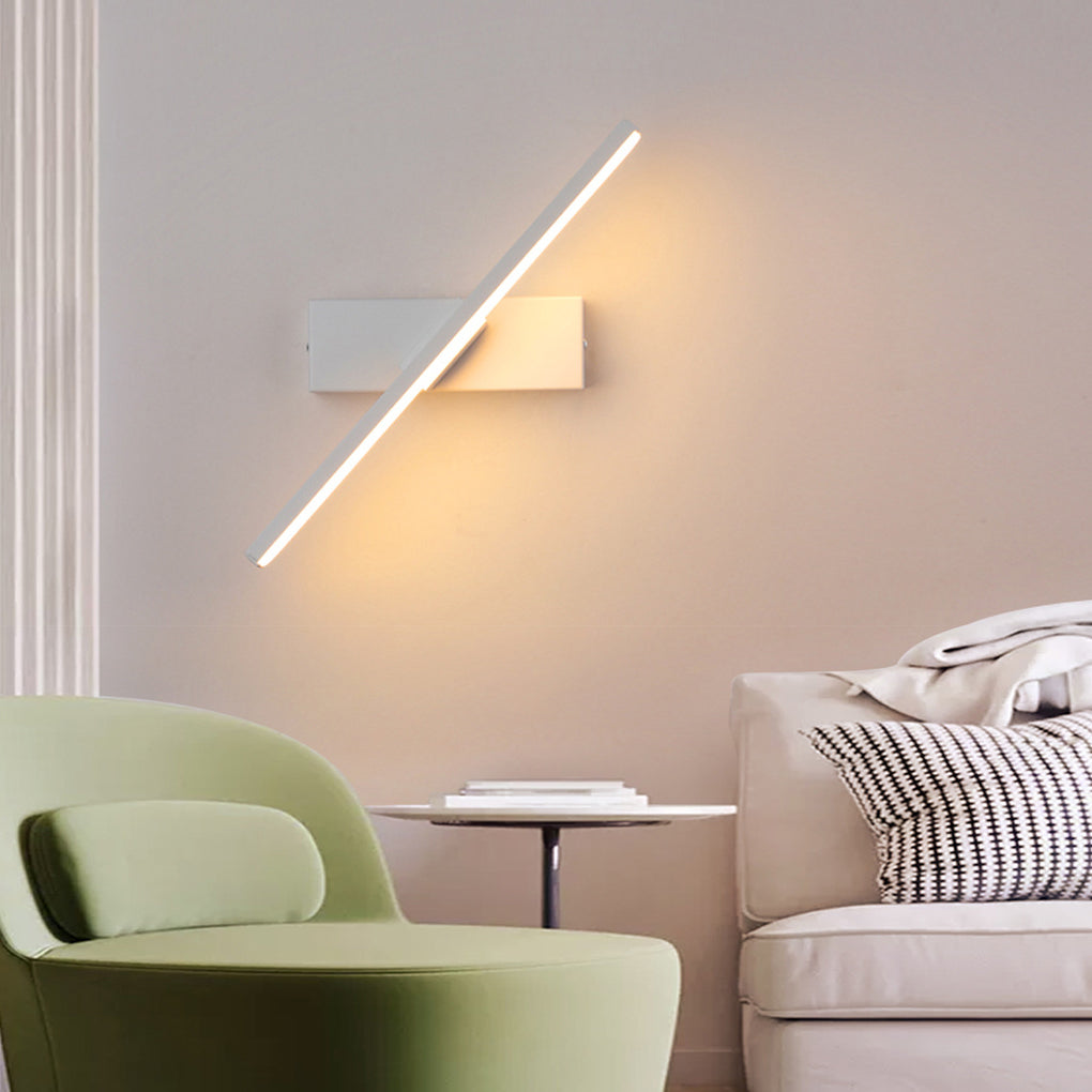 Lampada da parete moderna a striscia LED girevole