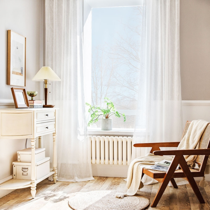 Mia Cartucho de Lâmina Cortinas Transparentes Teto Suave