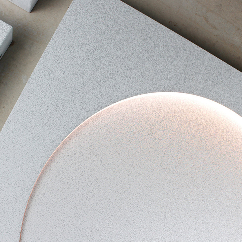 Elif - Lámpara de pared LED moderna cuadrada luna interior, blanca, metal