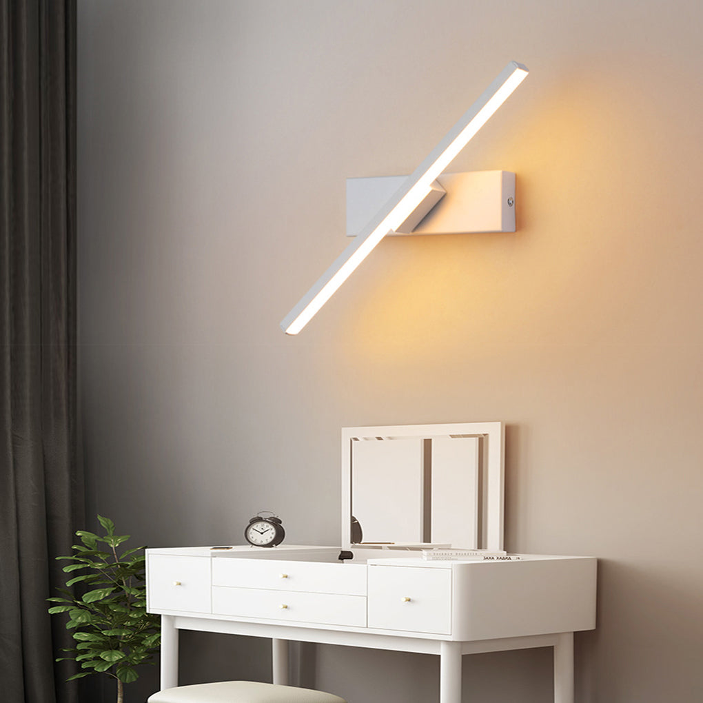 Lampada da parete moderna a striscia LED girevole