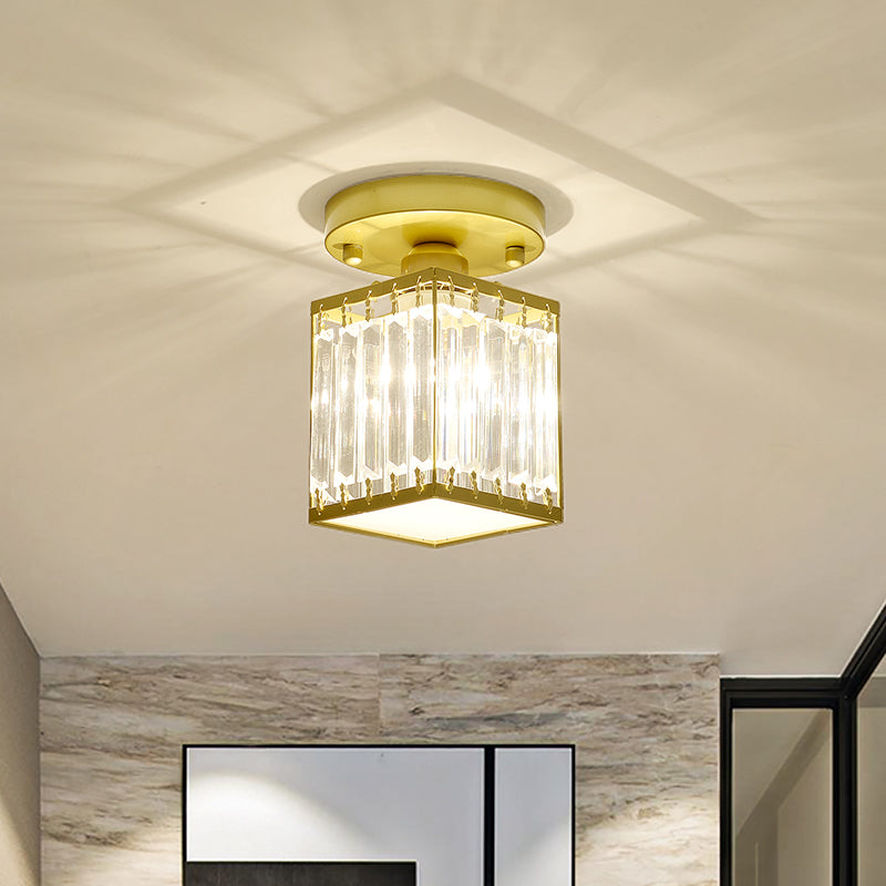 Lampada da soffitto Kristal Foyer - Design moderno nero/oro semi-incassato
