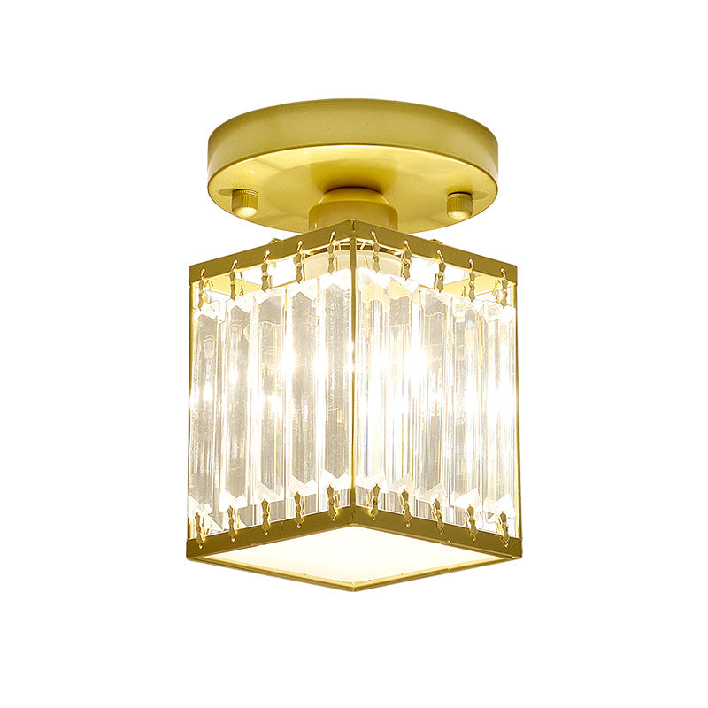 Lampada da soffitto Kristal Foyer - Design moderno nero/oro semi-incassato
