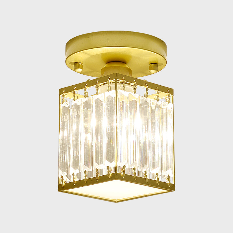 Lampada da soffitto Kristal Foyer - Design moderno nero/oro semi-incassato