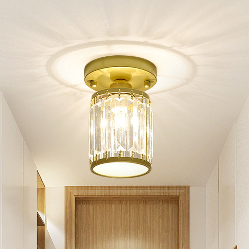Lampada da soffitto Kristal Foyer - Design moderno nero/oro semi-incassato