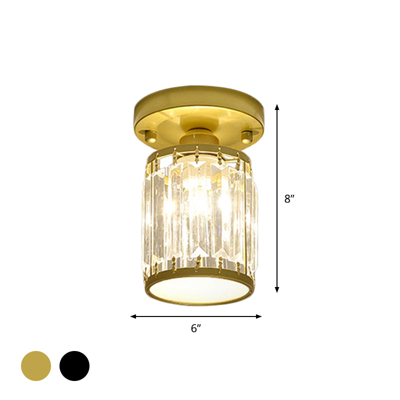Lampada da soffitto Kristal Foyer - Design moderno nero/oro semi-incassato