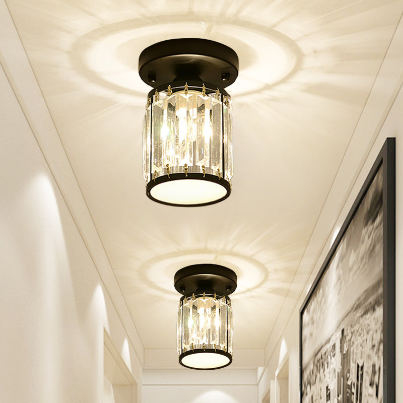 Lampada da soffitto Kristal Foyer - Design moderno nero/oro semi-incassato