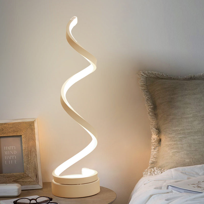 SpiraLicht - Candeeiro de Mesa Moderno com Design de Espiral LED