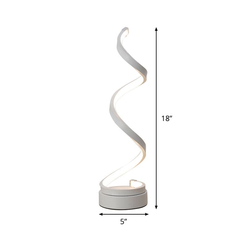 SpiraLicht - Candeeiro de Mesa Moderno com Design de Espiral LED