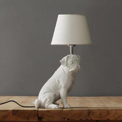 Lampada da tavolo per cani - Lampada da tavolo moderna in tessuto con resina per cameretta bambini