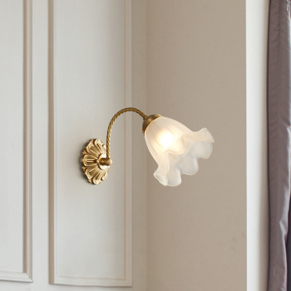 Lampade da parete in vetro retrò per soggiorno francese