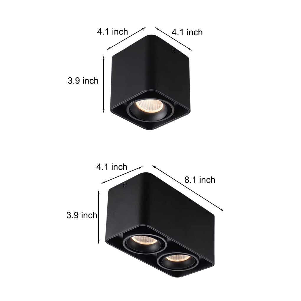 FlexiSquare - Lampada da soffitto a LED dimmerabile con testa quadrata regolabile