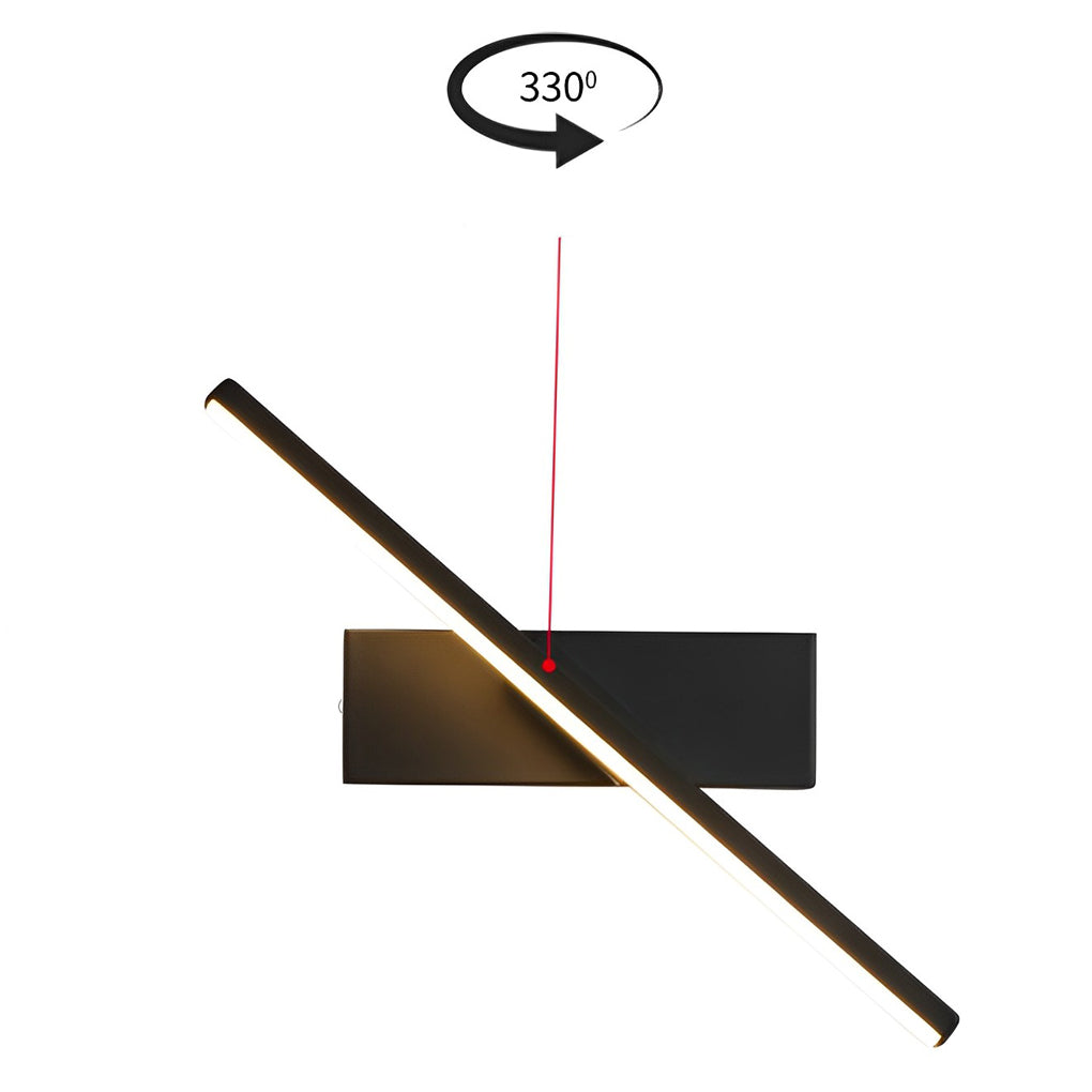 Lampada da parete moderna a striscia LED girevole