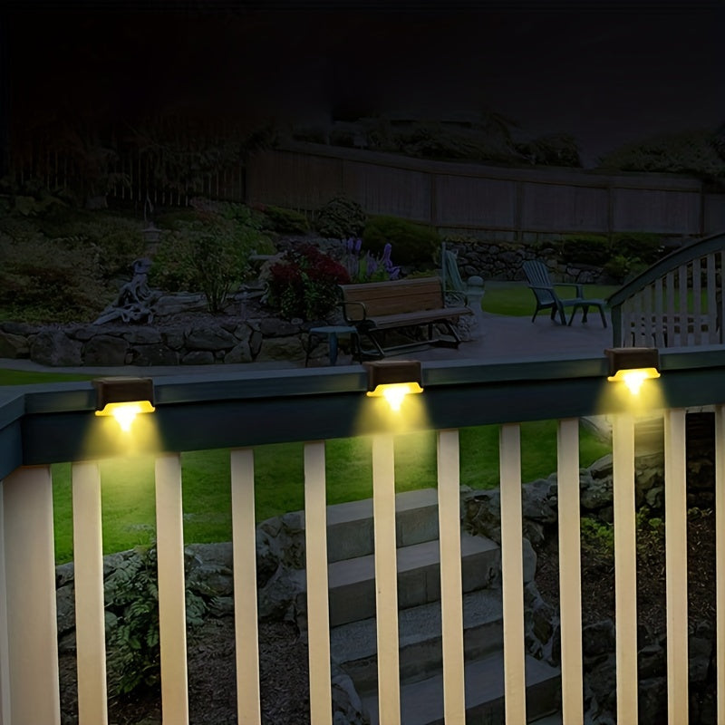 SolarEdge - Lampade da terrazza LED impermeabili, illuminazione per scale a pannello solare