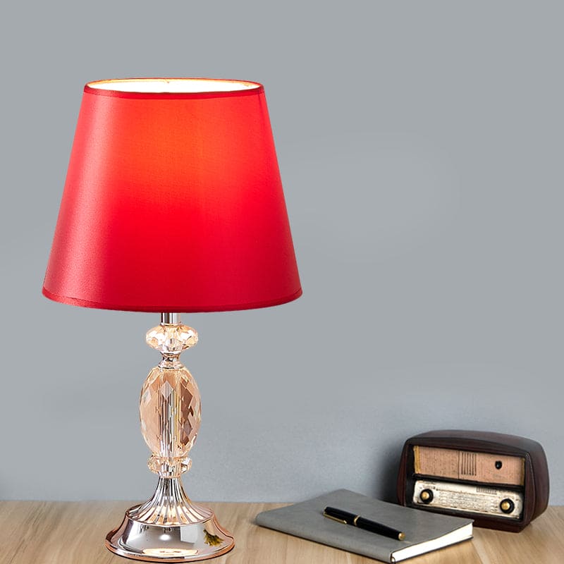 LuxLicht - Candeeiro de mesa de design com forma cónica e blocos de vidro facetados