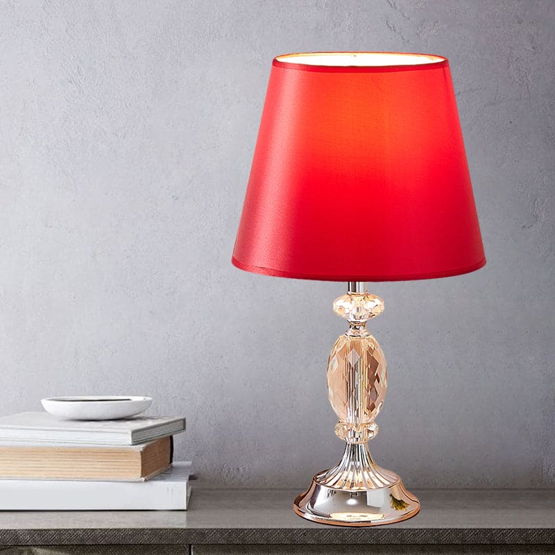 LuxLicht - Candeeiro de mesa de design com forma cónica e blocos de vidro facetados