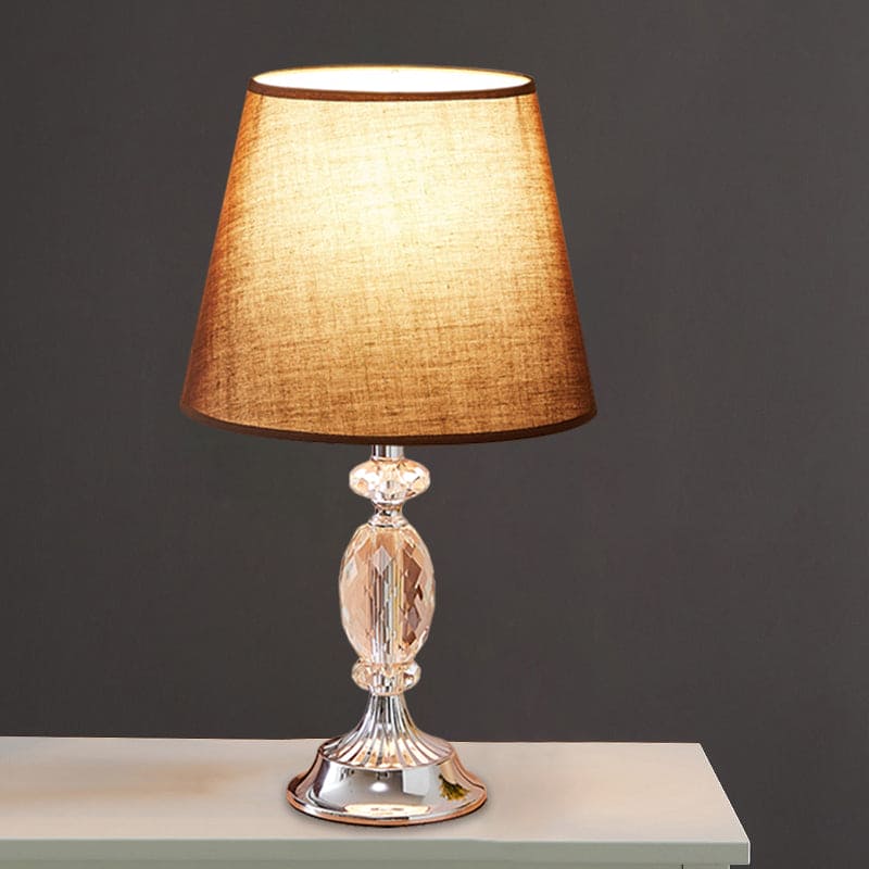 LuxLicht - Candeeiro de mesa de design com forma cónica e blocos de vidro facetados