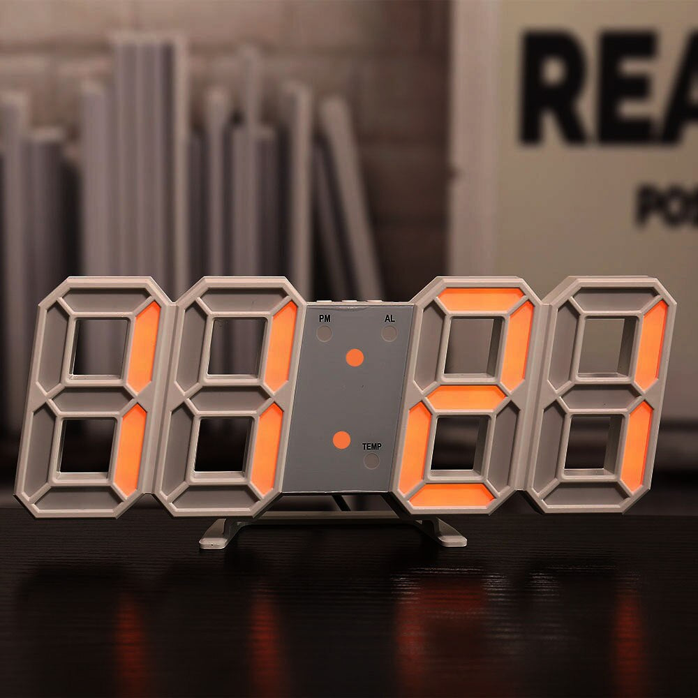 Orologio da parete digitale a LED - Temperatura e allarme