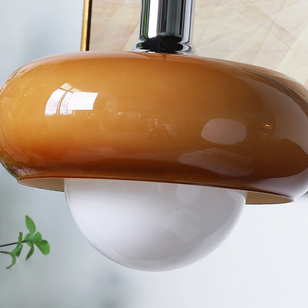 Candeeiro suspenso de vidro para café Bauhaus
