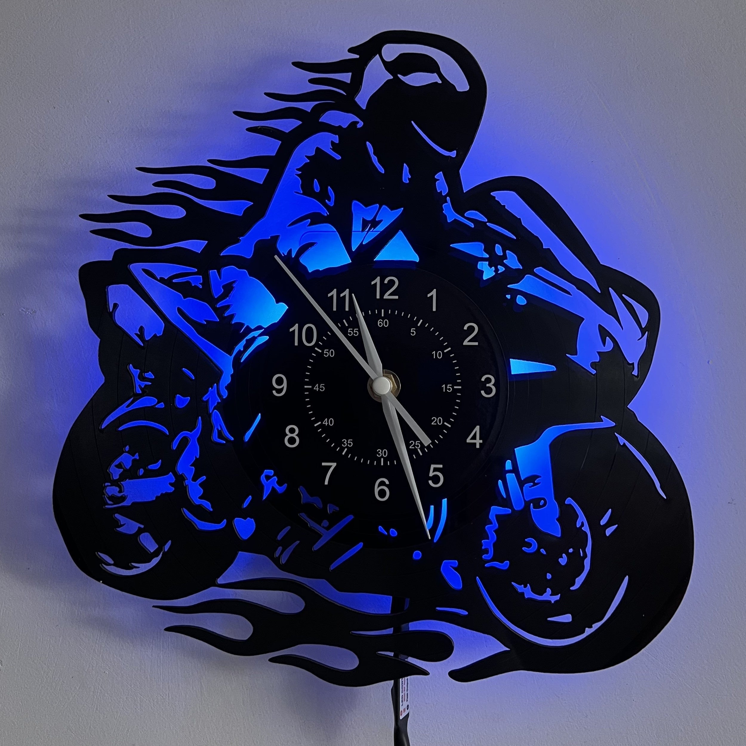 Vinyl Record Wandklok - Motor Thema, Stil, Voor Woonkamer en Kantoor Decoratie