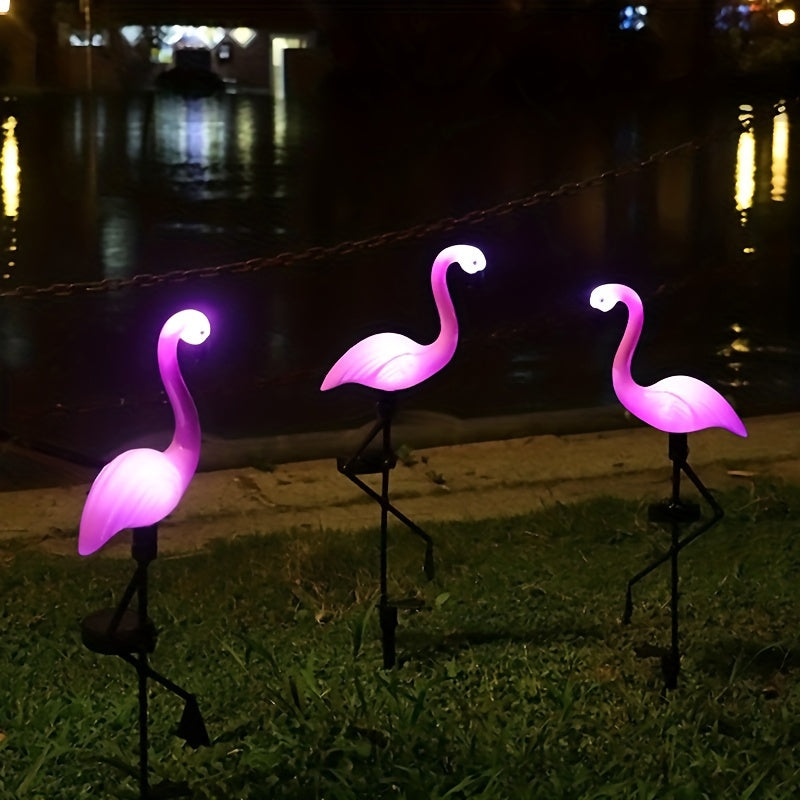 SolarFlamingo - Iluminação de Jardim com Flamingo Cor-de-Rosa a Energia Solar, Iluminação Decorativa para Exterior