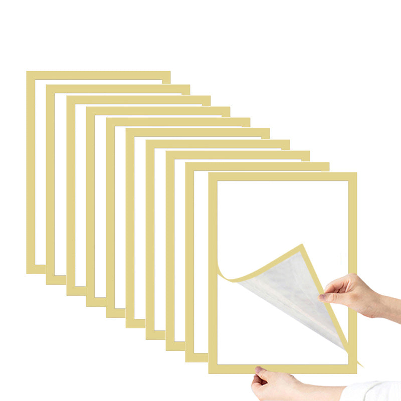 10 Pieces Magnetic Photo Frame - A4 Poster Frame, Reusable Frame in Gold/Silver/Black for Wall Decoration