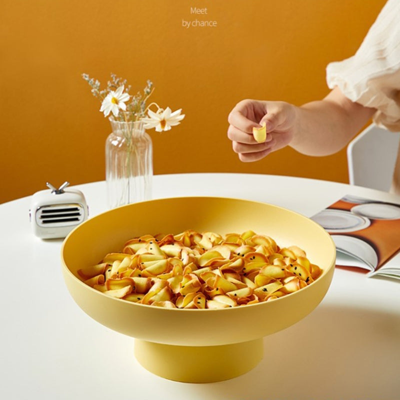 OvalFlow - Fruit Bowl - Modern Oval Draining Bowl for Table Decoration