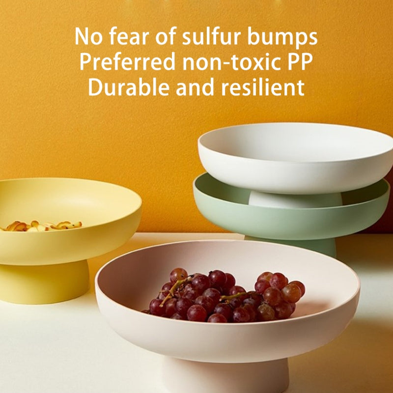 OvalFlow - Fruit Bowl - Modern Oval Draining Bowl for Table Decoration