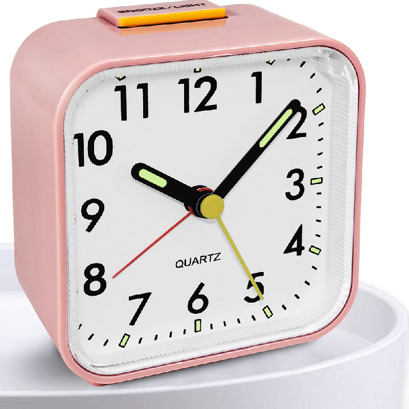 SilentGlow - Silent Analog Alarm Clock with Snooze Function