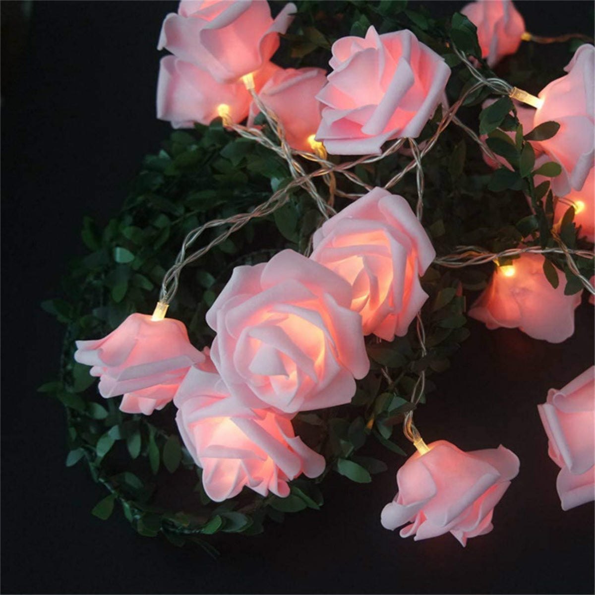 BloomLights - Catena Luminosa a LED Fiore di Rosa