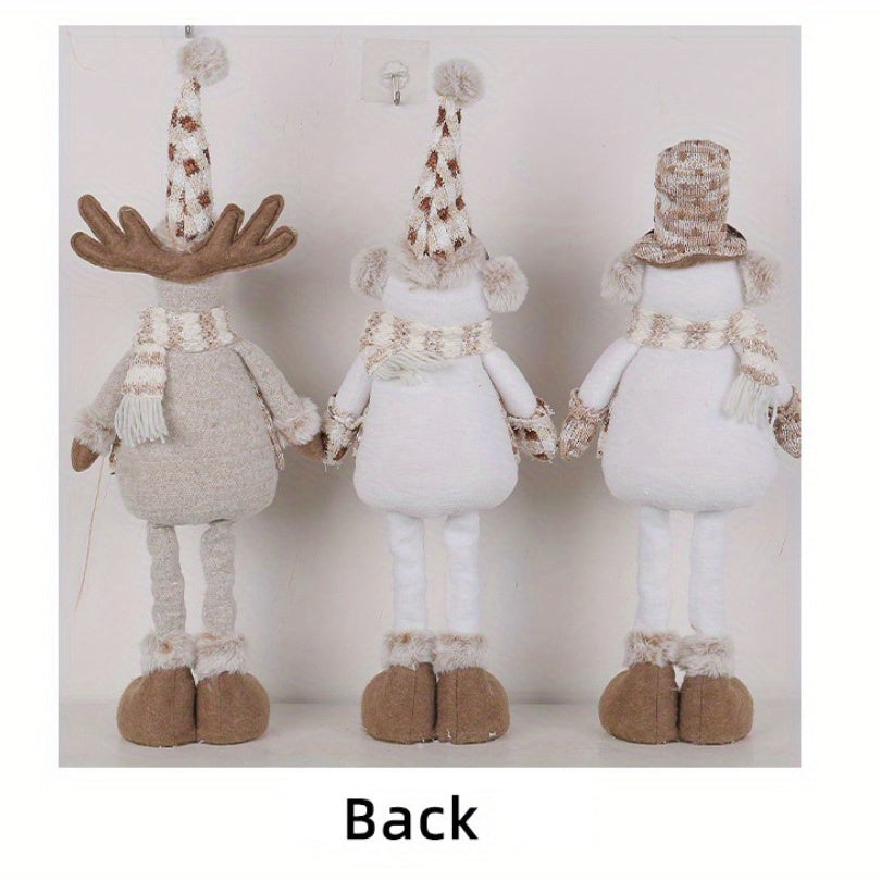 Holiday Set - Stretchable Snowman & Reindeer Dolls