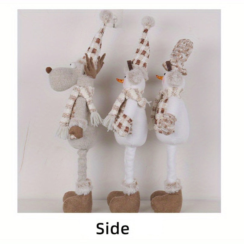 Holiday Set - Stretchable Snowman & Reindeer Dolls