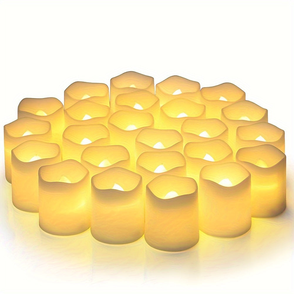 Set di 24 candele LED senza fiamma – Candele per decorazioni di Natale, Halloween, San Valentino e Ramadan