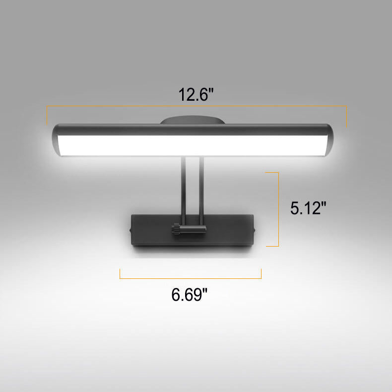Candeeiro de parede LED minimalista ajustável em forma de barra para casa de banho