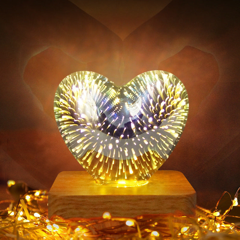 FireworkLight - 3D LED Love Heart Firework Night Light