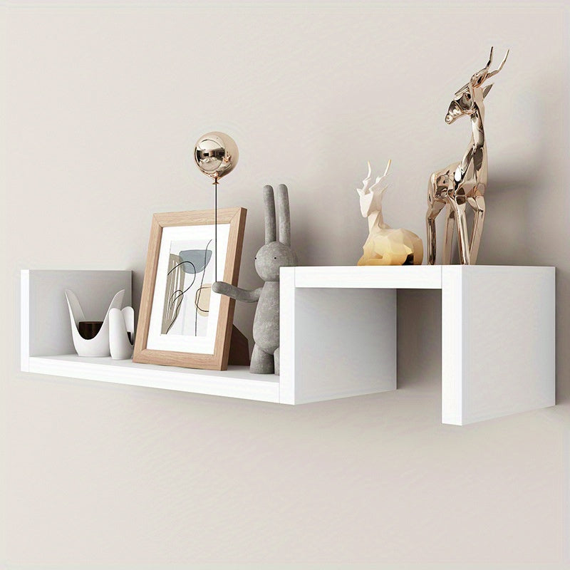 WoodRack - Minimalist Wooden Wall-Mounted Storage Rack for Living Rooms and Bedrooms