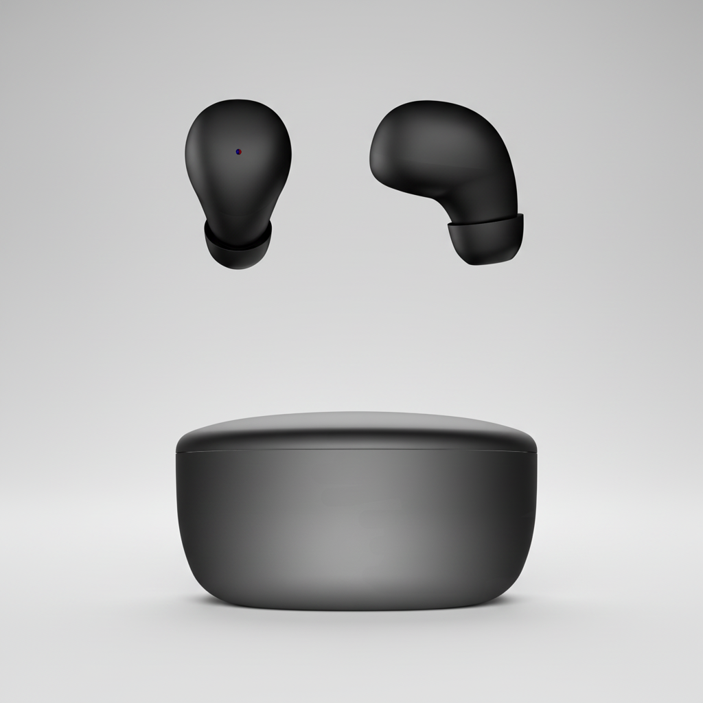 Auriculares Sem Fios Mini Design Controlo Tátil Estojo de Carregamento