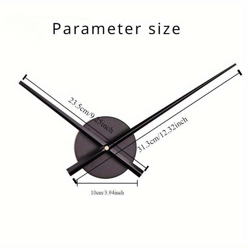 DIY Wall Clock with Metal Dial - Silent Movement for Home Decoration