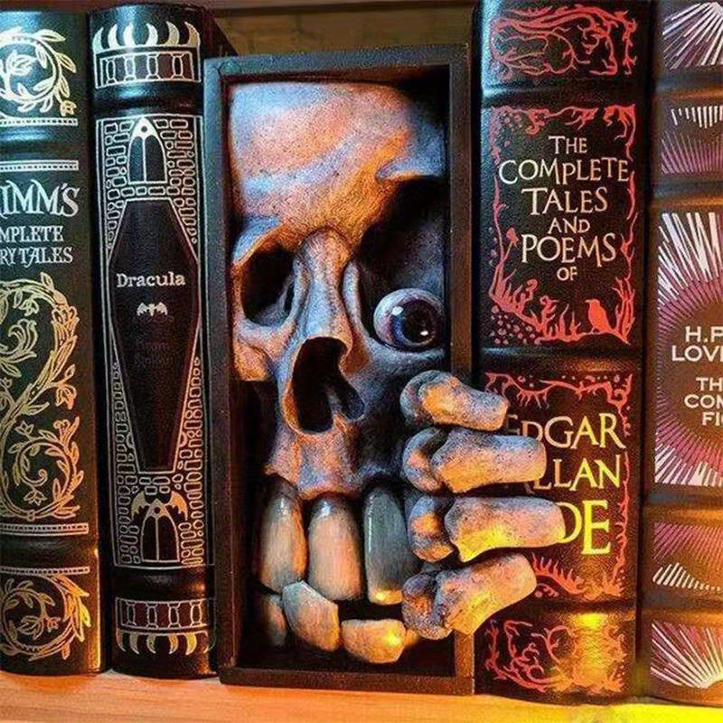 MonsterBookend - Suporte para Livros Monstro 3D de Terror para Decoração de Casa