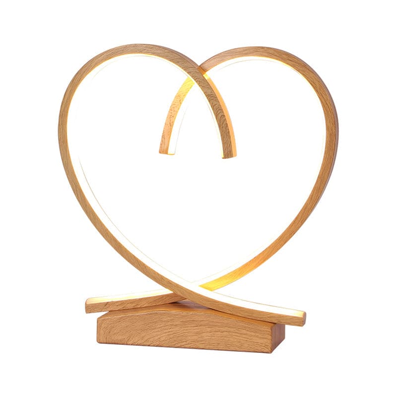 HeartWood - Comodino in legno con dettaglio a forma di cuore
