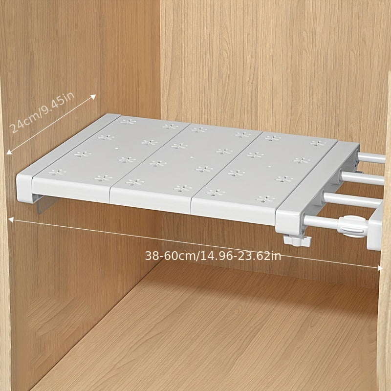FlexRack - Adjustable Wall-Mounted Storage Shelf with Extendable Tension Rod