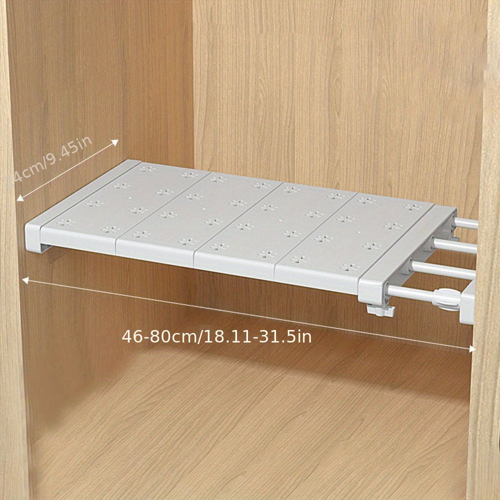 FlexRack - Adjustable Wall-Mounted Storage Shelf with Extendable Tension Rod