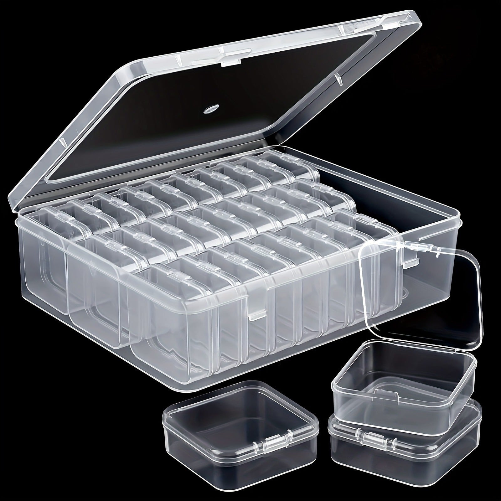 Set organizador de mini cuentas de 30 piezas - Cajas de almacenamiento transparentes